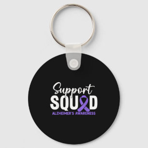 Chaveiro Equipe de apoio laço roxo conscientização alzheime
