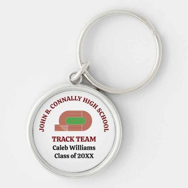 Chaveiro Equipe de atletismo Maroon personalizada para corr (Frente)