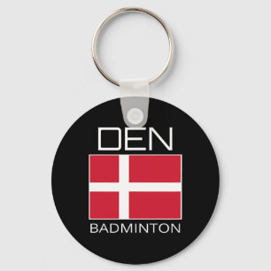 Chaveiro Equipe de Badminton da Dinamarca Atleta Dinamarquê