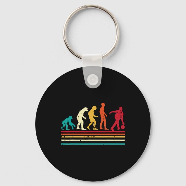 Chaveiro Equipe de Boliche Retro Bowler Evolution Homens Mu (Frente)