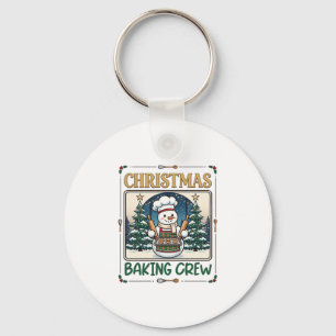 Chaveiro Equipe de Confeitaria de Natal Boneco de Neve Chef