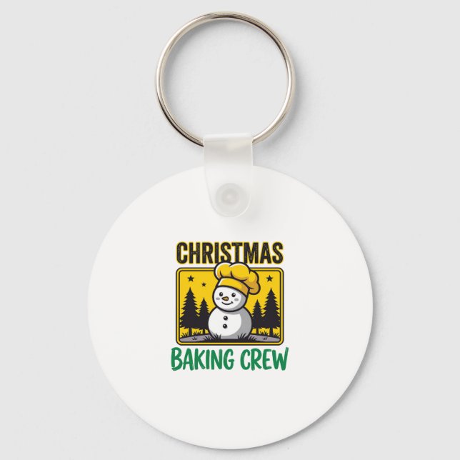 Chaveiro Equipe de Confeitaria de Natal Boneco de Neve Desi (Frente)
