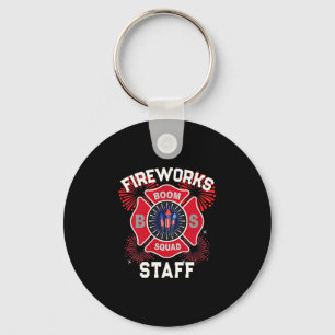 Chaveiro Equipe de fogos de artifício patriótica fofa técni