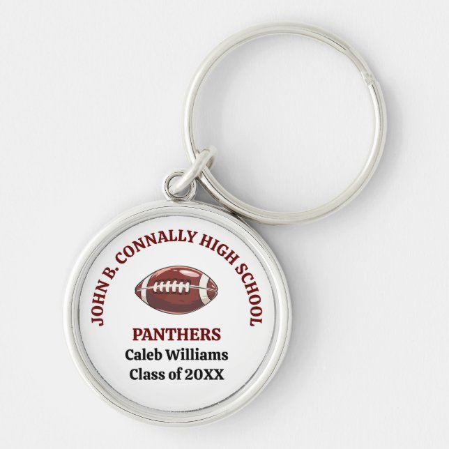 Chaveiro Equipe de Futebol da Maroon High School Personaliz (Frente)