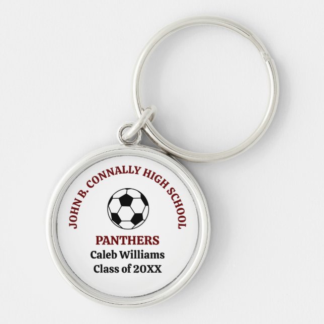 Chaveiro Equipe de Futebol Personalizada da Maroon High Sch (Frente)