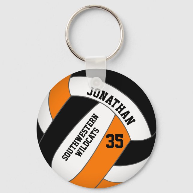 Chaveiro equipe de laranja preto (Frente)