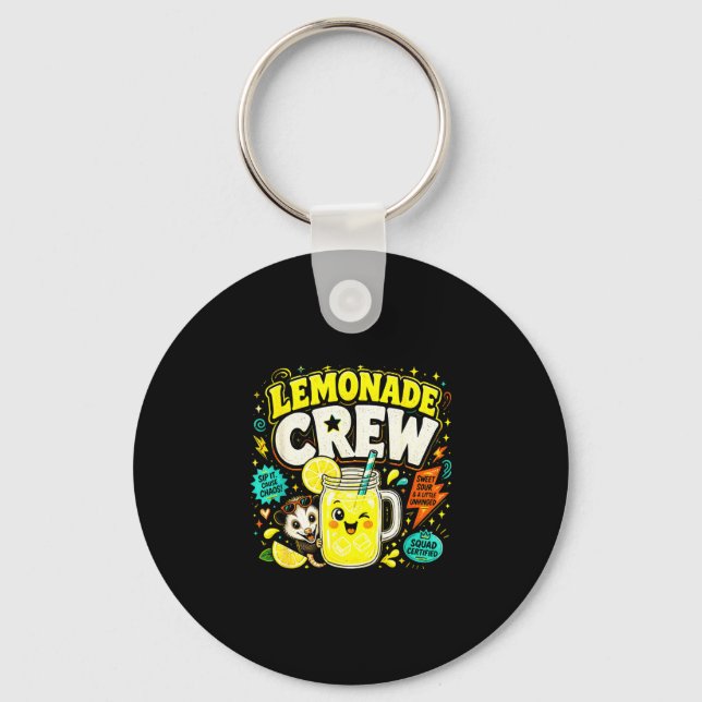 Chaveiro Equipe de limonada engraçada crianças fofas barrac (Frente)