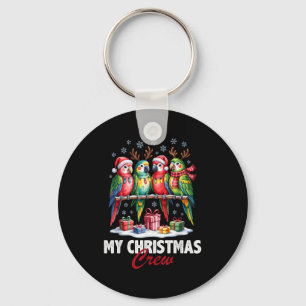 Chaveiro Equipe de Natal de Papagaio Amantes de Pássaros Fo