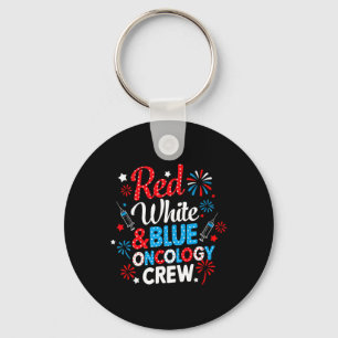 Chaveiro Equipe de Oncologia Vermelho Branco Fogo Patriótic