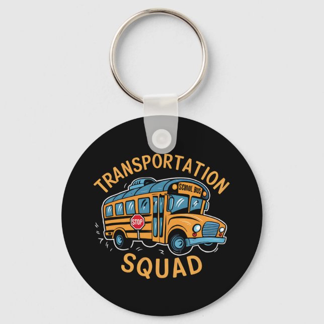 Chaveiro Equipe de Transporte de Motorista de Ônibus Escola (Frente)