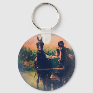 Chaveiro Equipe do cavalo de Amish