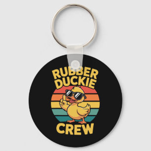 Chaveiro Equipe do Rubber Duckie ama patos vintage retrô