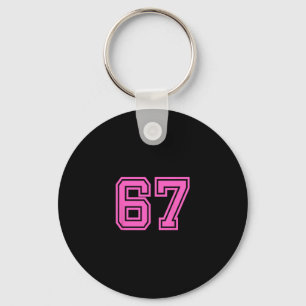 Chaveiro Equipe Esportiva Retro Rosa Número #67