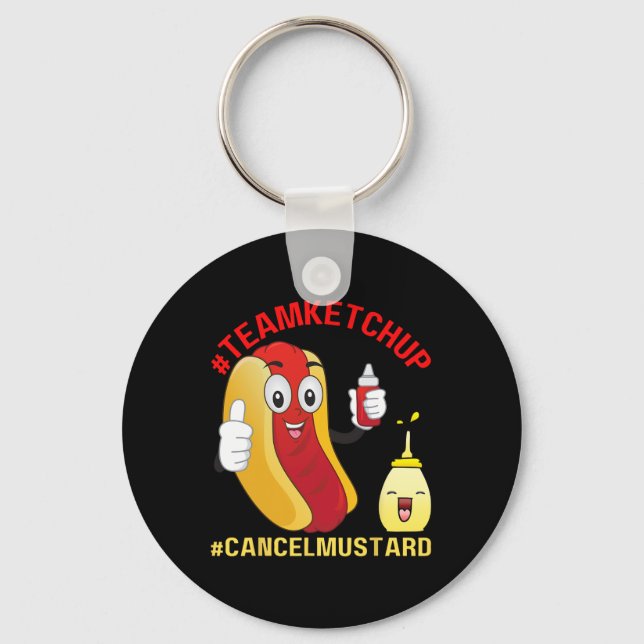 Chaveiro Equipe Hotdog Engraçada Ketchup Diversão Do Churra (Frente)
