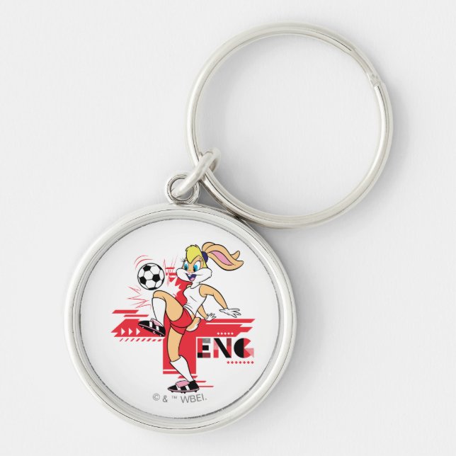 Chaveiro Equipe Lola Bunny Futebol Inglaterra Gráfico (Frente)
