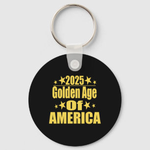 Chaveiro Era de Ouro da América 2025 Trump Presidente Repub