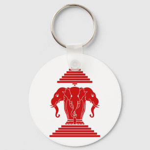 Chaveiro Erawan três dirigiu o Lao do elefante/bandeira de