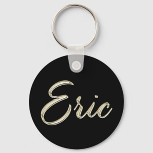 Chaveiro Eric Name Whitegold Button Schlüsselanhänger