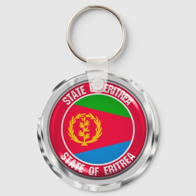 Chaveiro Eritreia Round Emblem (Frente)