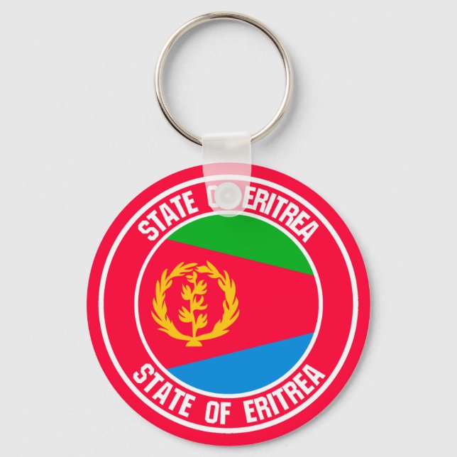 Chaveiro Eritreia Round Emblem (Frente)