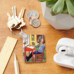 Chaveiro Esbjorn Doing His Homework by Carl Larsson