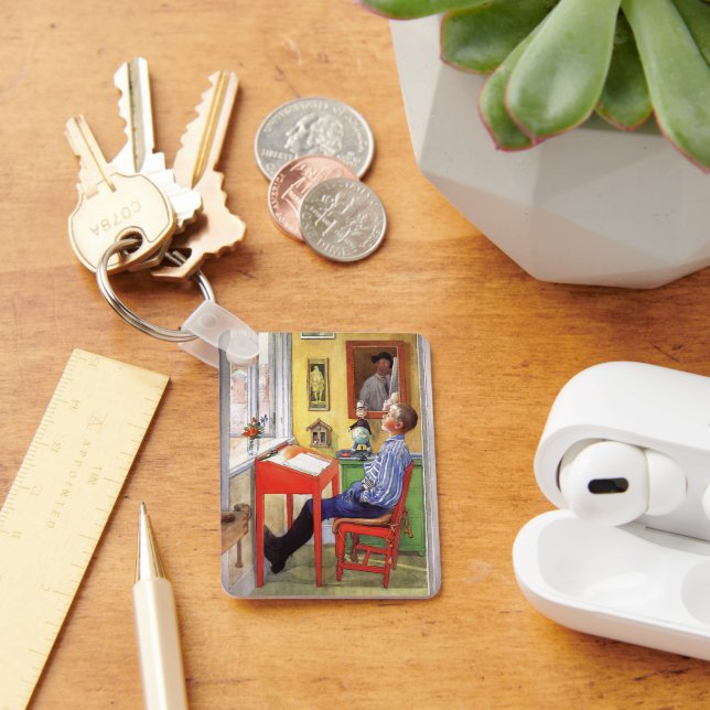 Chaveiro Esbjorn fazendo seu trabalho de casa de Carl Larss (Mesa)