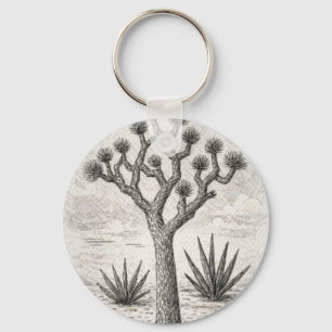 Chaveiro esboço da árvore de joshua   arte de esboço do des