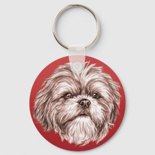 Chaveiro Esboço de Shih Tzu