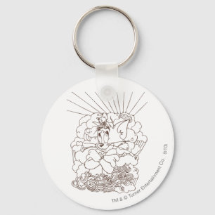 Chaveiro Esboço de Tom e de Jerry