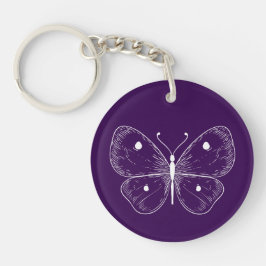 Chaveiro Esboço Delicado Borboleta