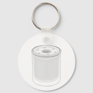 Chaveiro Esboço do filtro de óleo automotivo