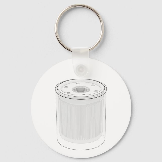 Chaveiro Esboço do filtro de óleo automotivo (Frente)