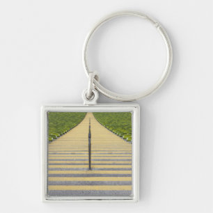 Chaveiro Escadaria do estádio entre fileiras de assentos