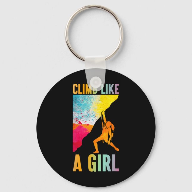 Chaveiro Escaladora Como Uma Menina Escalada Montanhismo Ca (Frente)