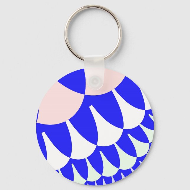 Chaveiro Escalas Azul e Branco (Frente)