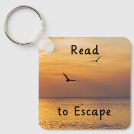Chaveiro Escape to Read Keychain | Book Lover Reading Quote