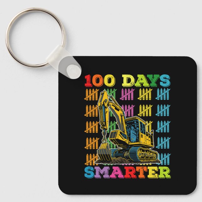 Chaveiro Escavadeira 100 Dias Mais Inteligente 100º Dia de  (Frente)