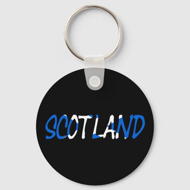 Chaveiro Escócia sobreposta à Scottish Flag kcn (Frente)
