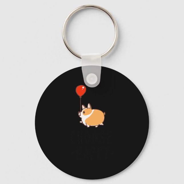 Chaveiro Escolha Feliz Corgi Lover Gift Dog Cote Cote Cote  (Frente)