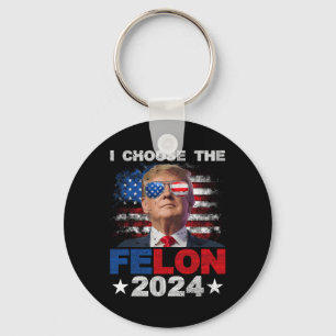 Chaveiro Escolha O Felon 2024 Support Trump 2024 Condenado