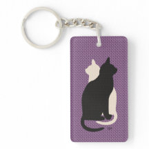 Escolher Cor Preta Gato Branco Duo Yin Yang Estilo