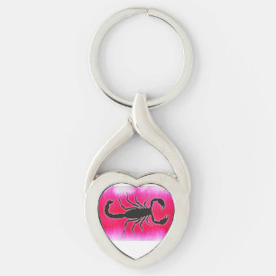 Chaveiro escorpião rosa