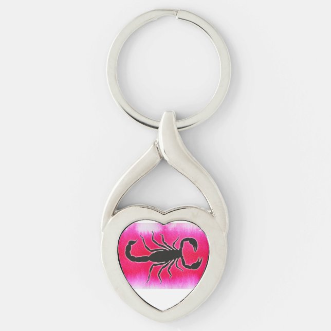 Chaveiro escorpião rosa (Frente)