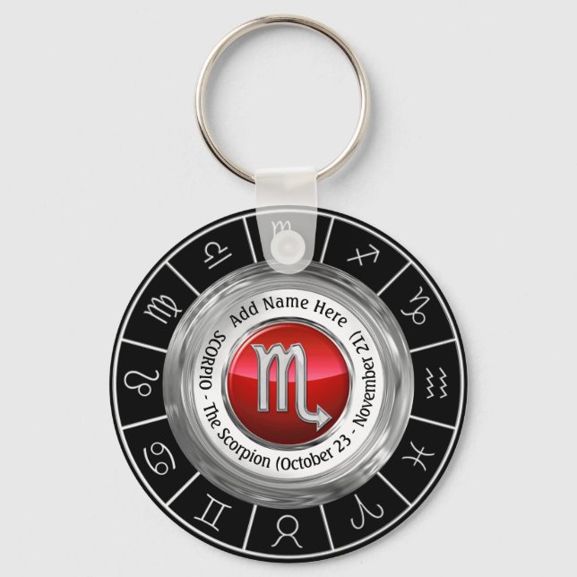Chaveiro Escorpião - Sinal Zodiac Escorpião (Frente)