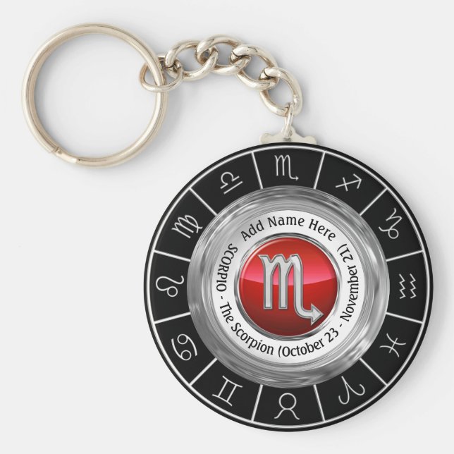 Chaveiro Escorpião - Sinal Zodiac Escorpião (Frente)