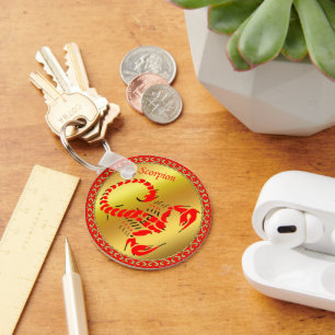 Chaveiro Escorpião venenoso vermelho inseto muito venenoso