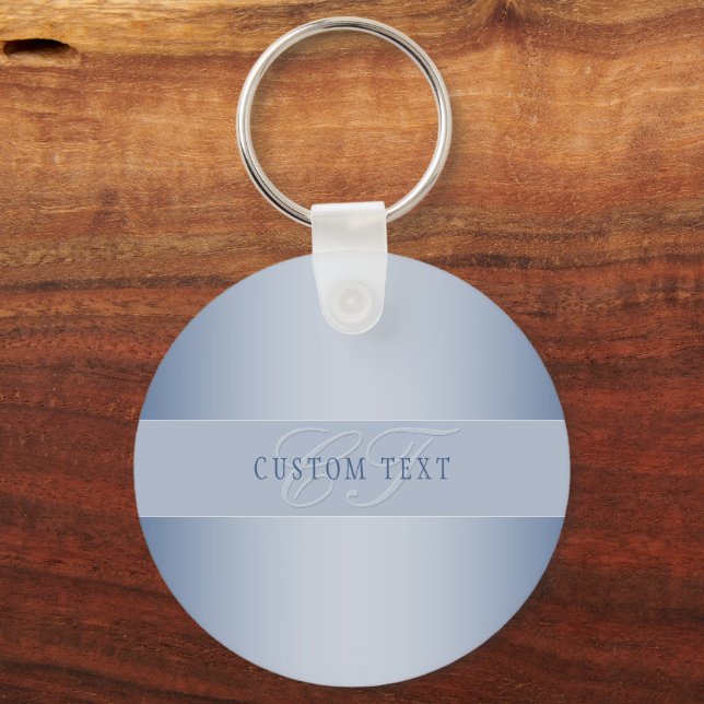 Chaveiro Escrevendo de Script Monograma Editável Elegante | (Frente)