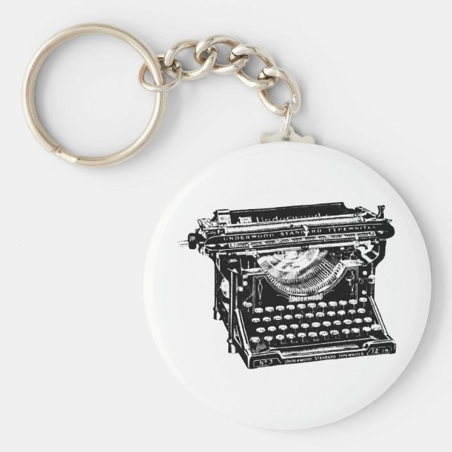 Chaveiro Escritor de Máquina de Digitalização Underwood (Frente)