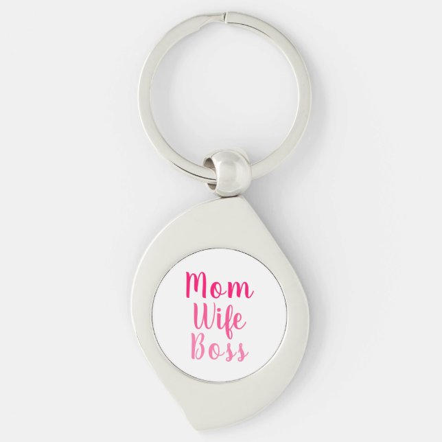 Chaveiro Escritura personalizada rosa e branca (Frente)