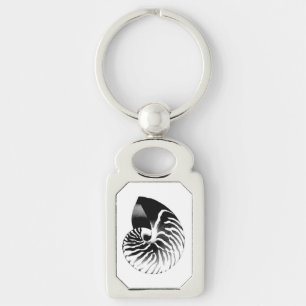 Chaveiro Escudo do nautilus - preto, cinza e branco